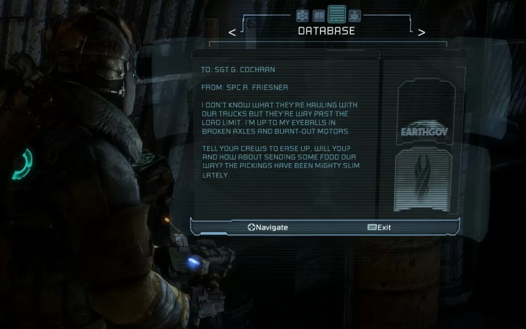 Dead Space 3 Log Location 11 Chapter 9 Image4