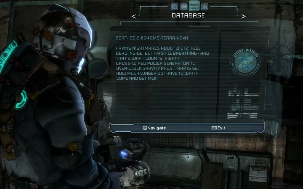 Dead Space 3 Log 7 Location Chapter 5 Image5