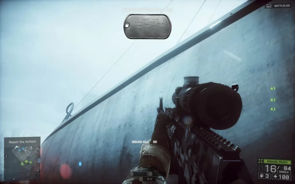Horizontal Rain dog tag