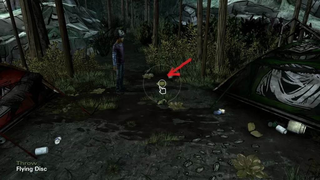 The Walking Dead Season Two All That Remains throwing disc location