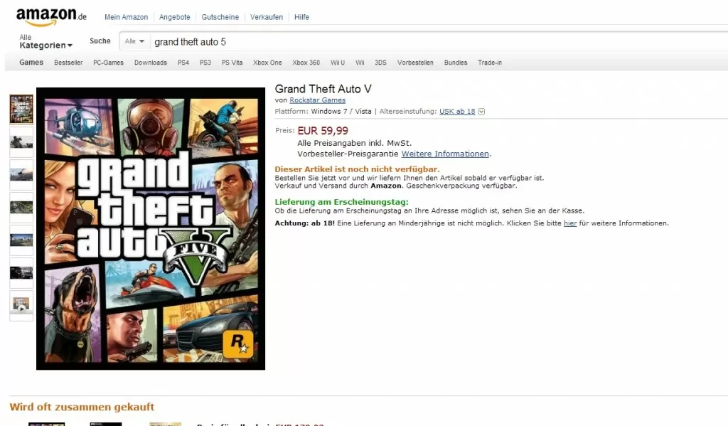 GTA V PC Amazon