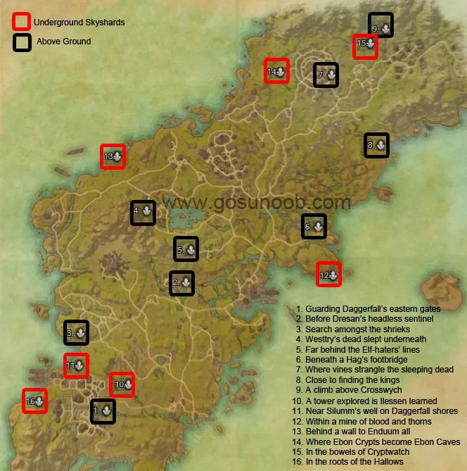 eso glenumbra skyshards map locations