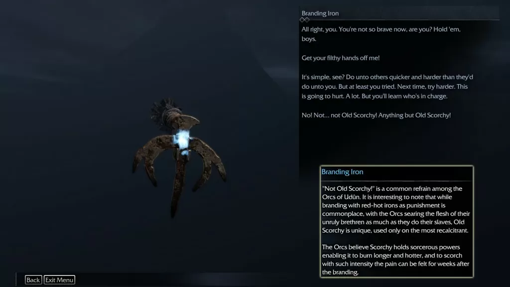 Shadow of Mordor Artifact Branding Iron