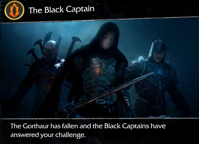 The Black Captain Shadow of Mordor Main Story 