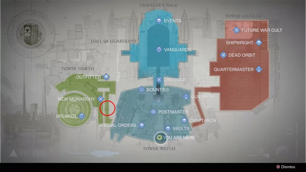 Tower Dead Ghost Locations