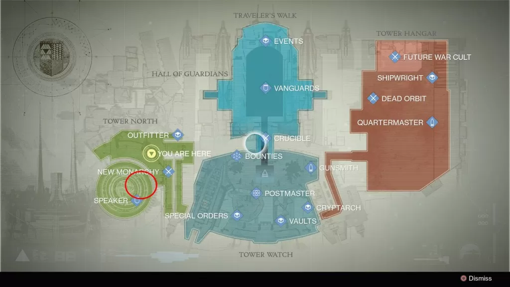 Tower Dead Ghost Location