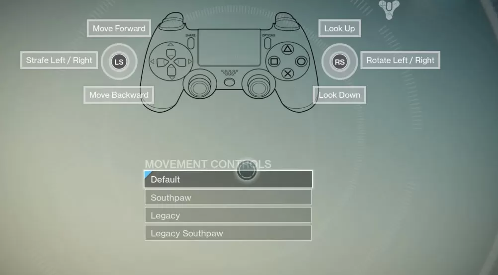 default movement controls