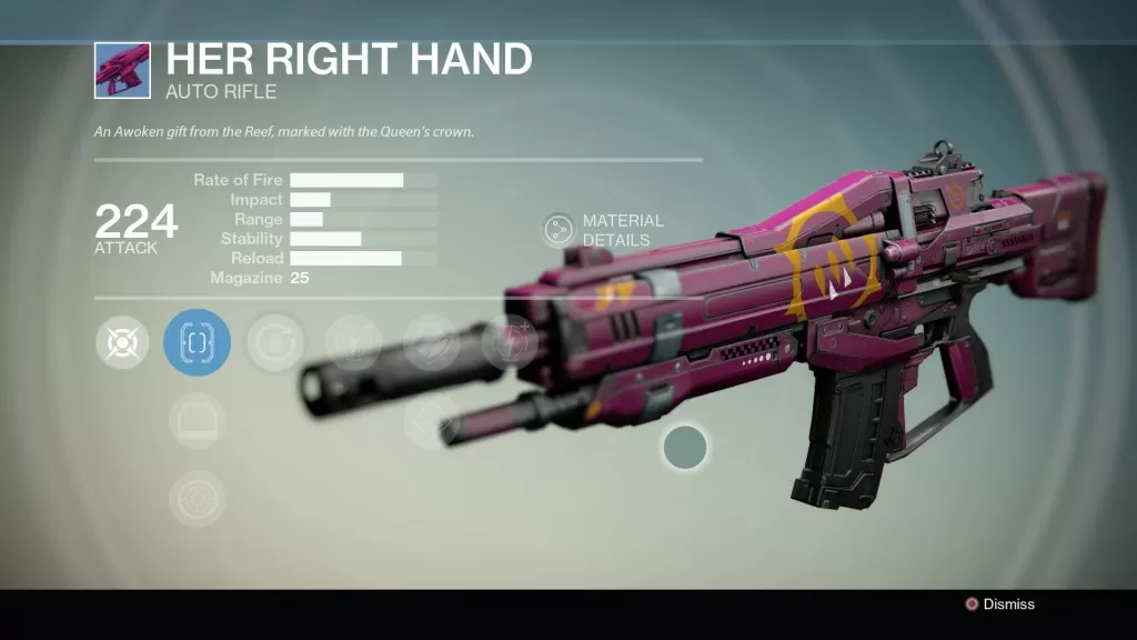 Her Right Hand Auto rifle