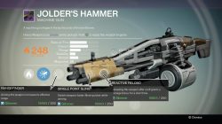 Destiny jolder's hammer