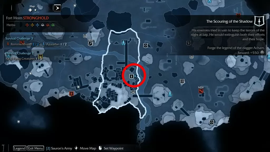 Shadow of Mordor Artifact Fort Morn Stronghold Broken Staff