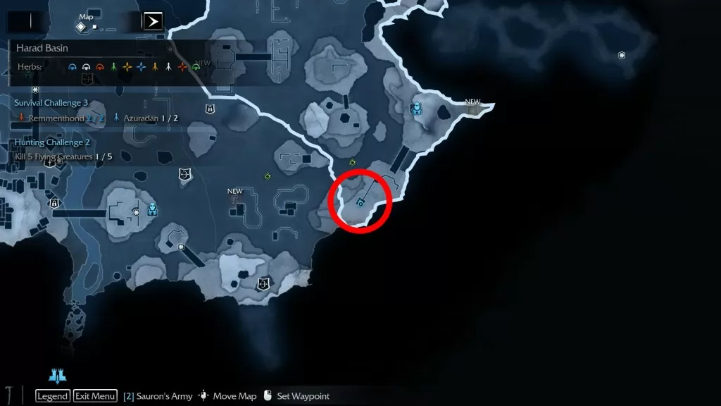 Shadow of Mordor Artifact Harad Basin Frolums Ring