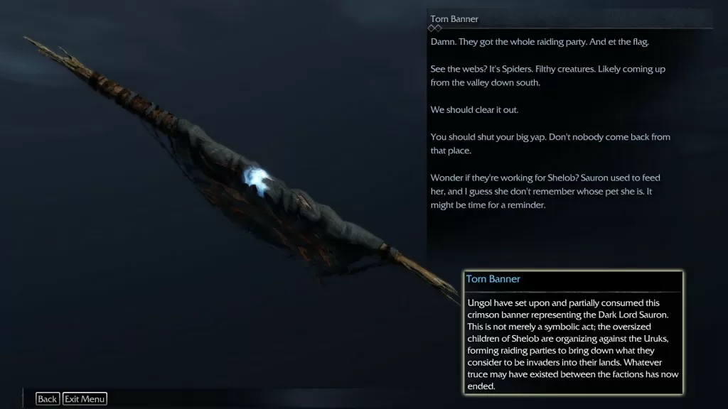 Shadow of Mordor Artifact Thang Talath Torn Banner