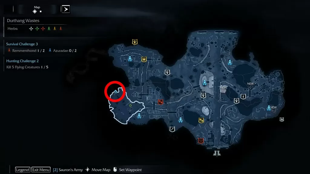 Shadow of Mordor Hunting Challenge Kill 3 Spiders