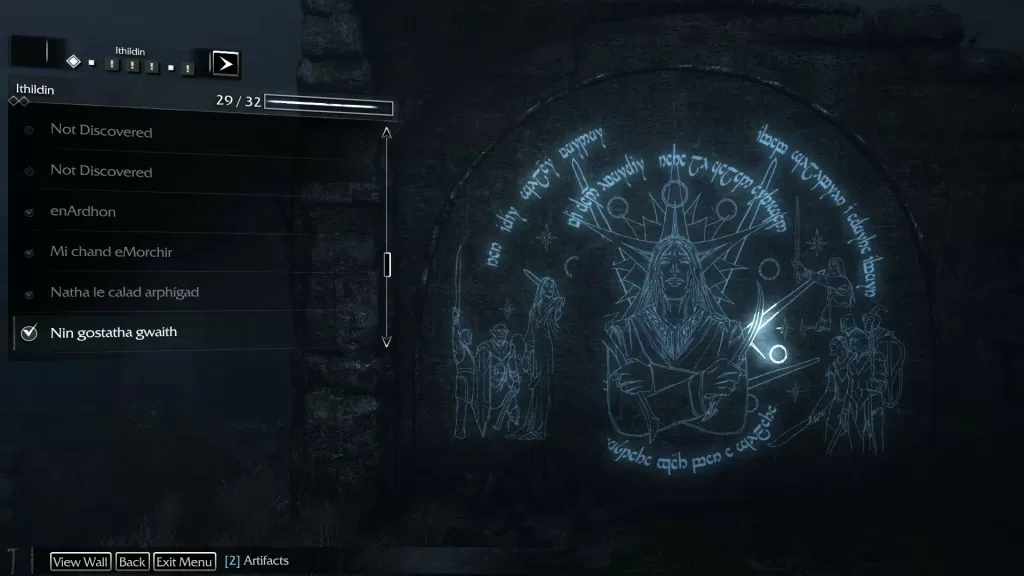 Shadow of Mordor Tirith Mesas Ithildin