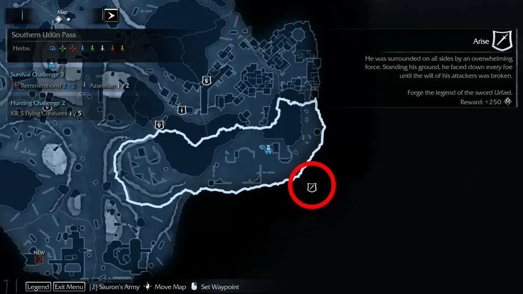 Shadow of Mordor Sword Legend Arise
