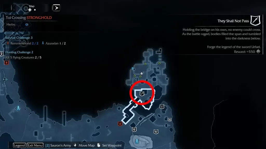 Shadow of Mordor Sword Legend They Shall Not Pass