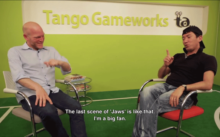 Shinji Mikami and Adam Sessler