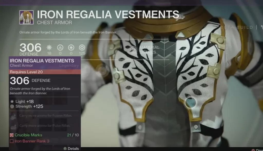 warlock iron regalia vestments