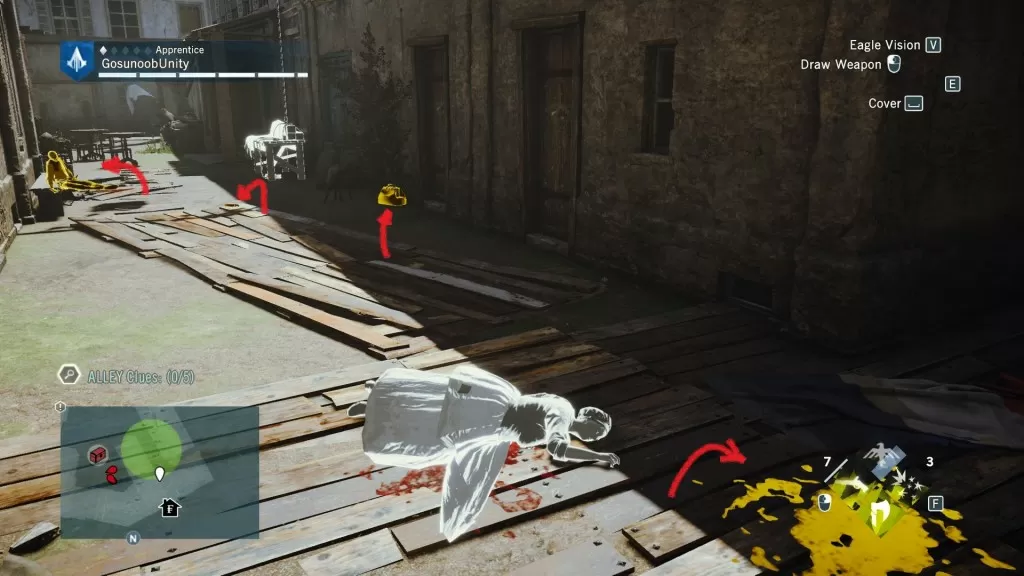 AC Unity A Dash of Poison Alley Clues