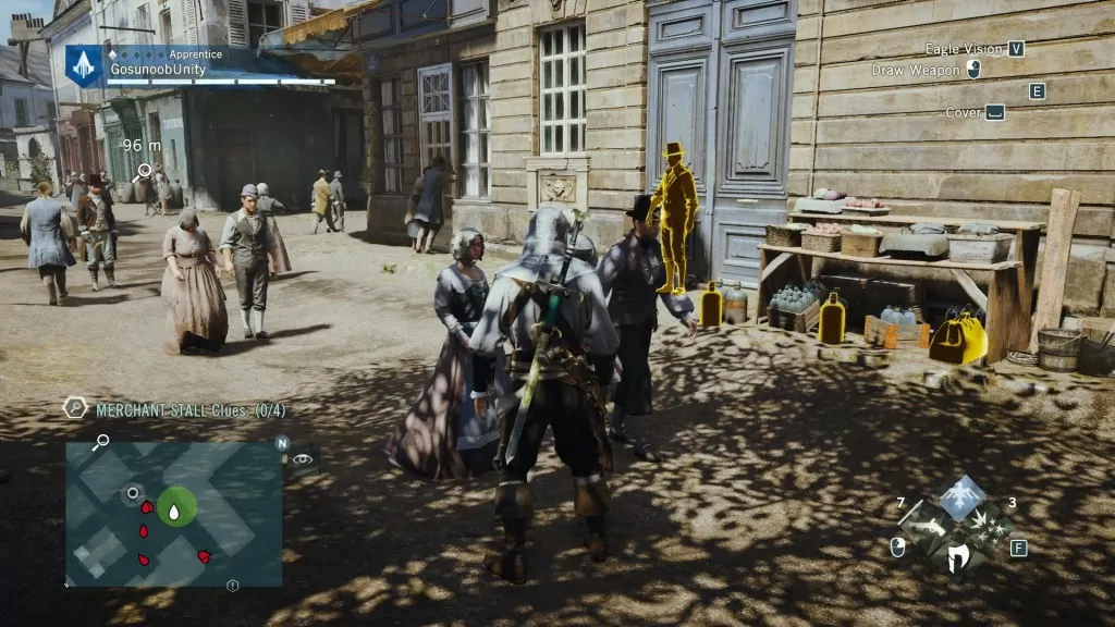 AC Unity A Dash of Poison Merchant Stall Clues