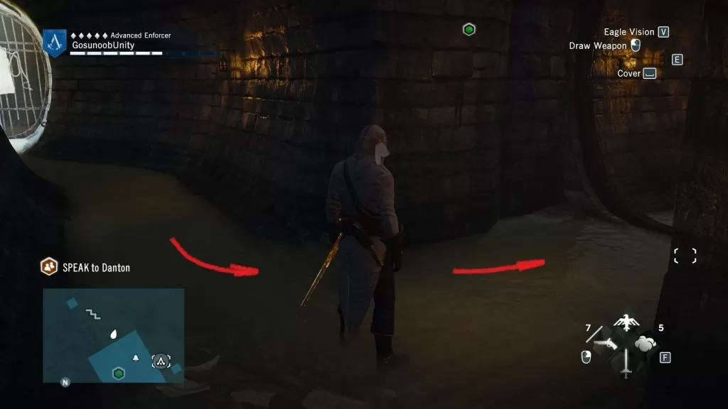 AC Unity Danton's Sacrifice First Sync Point Location