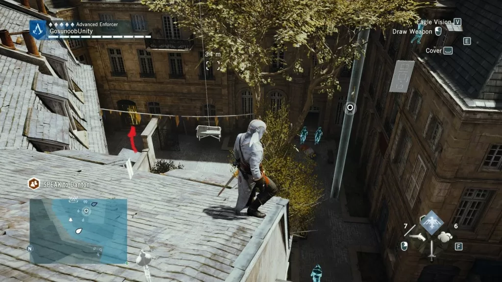 AC Unity Danton's Sacrifice Third Sync Point Location