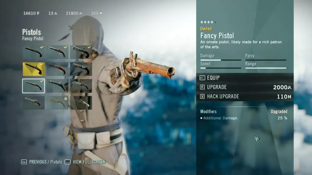 AC Unity Fancy Pistol Weapon