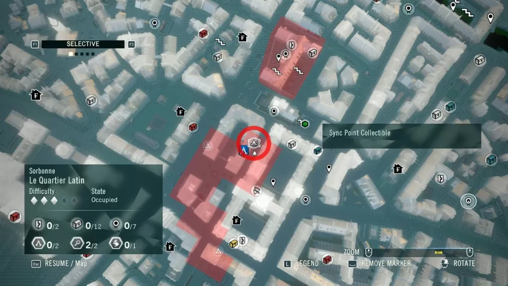 AC Unity Jacobin Raid Fourth Sync Point