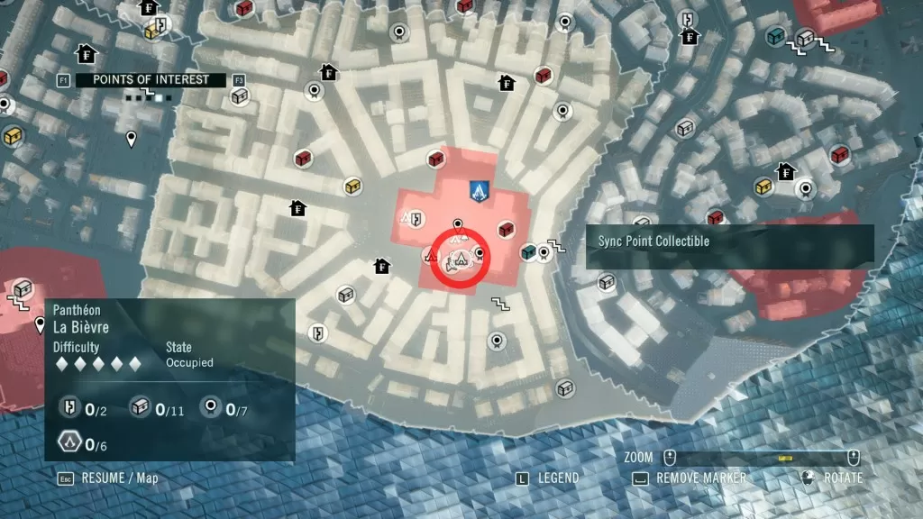 AC Unity Moving Mirabeau Fourth Sync Point Location