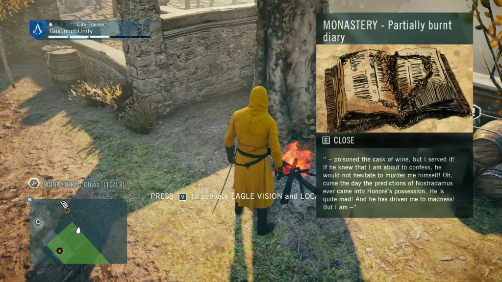 AC Unity Murder Foretold Clue Location