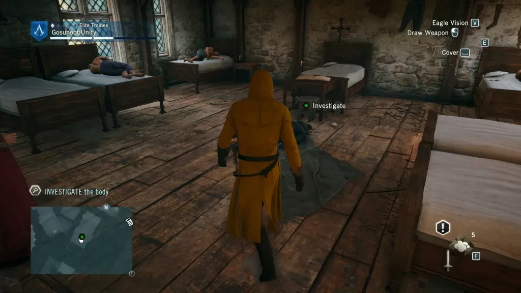 AC Unity Murder Mystery Foretold Investigate the Body