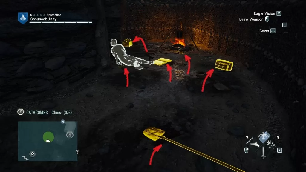 AC Unity Murder Mystery The Death of Philibert Aspairt Catacombs