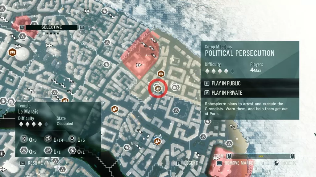 AC Unity Political Persecution Co-op Mission