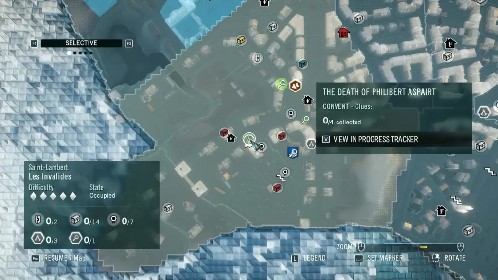 AC Unity Murder Mystery The Death of Philibert Aspairt Convent
