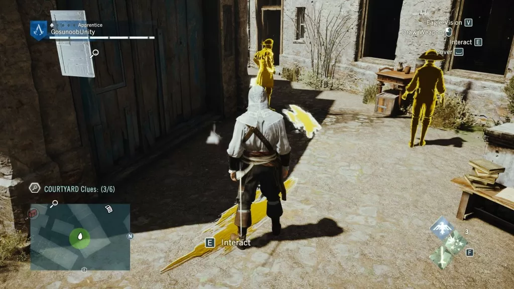 AC Unity The Hand of Science Murder Mystery Courtyard