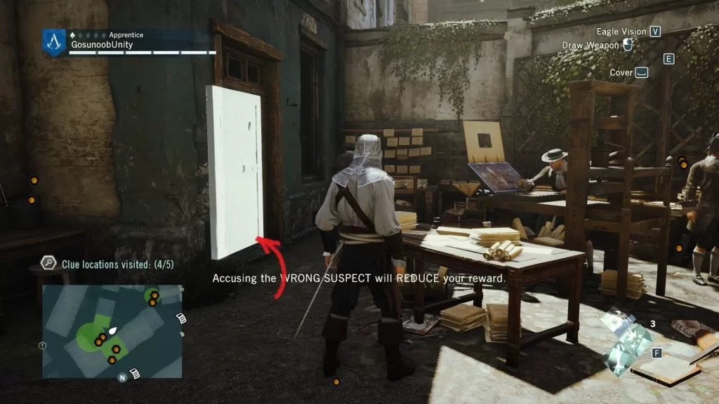 AC Unity The hand of Science Murder Mystery Office