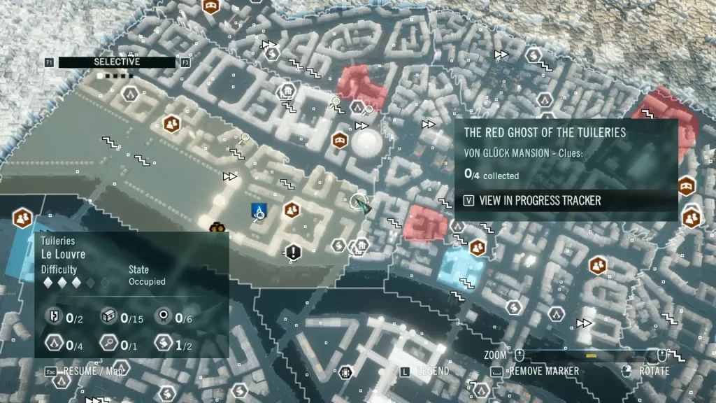 AC Unity The Red Ghost Murder Mystery Von Gluck Mansion Clues