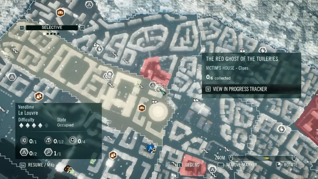 AC Unity The Red Ghost Victim's House Clues