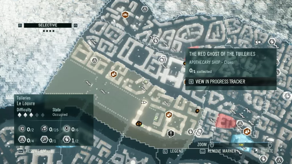 AC Unity The Red Ghost of the Tuileries Counselors Apothecary Shop Clue