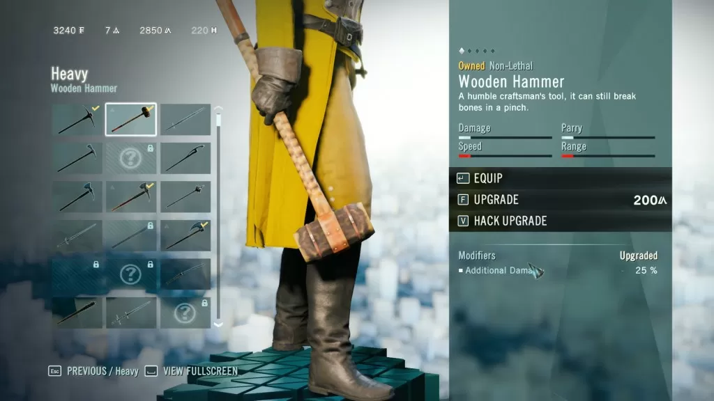 AC Unity Wooden Hammer