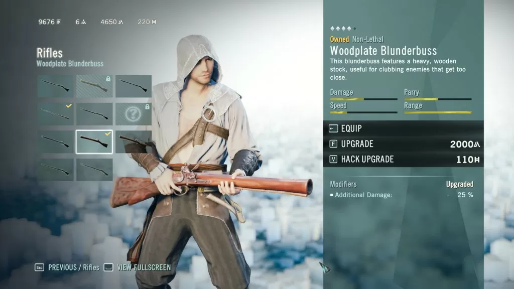 AC Unity Woodplate Blunderbuss Range Weapon