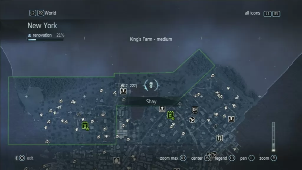 Assassin's Creed Rogue Templar Map Greenwich