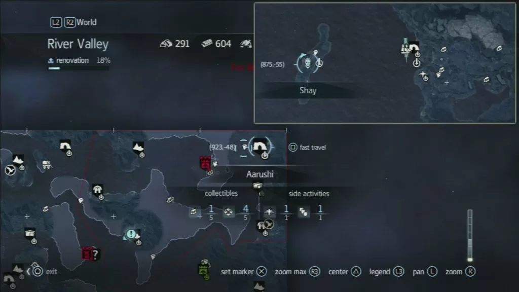 Assassin's Creed Rogue Templar Map King;s Farm