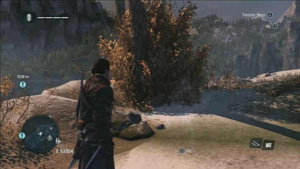 Assassin's Creed Rogue Templar Map King;s Farm