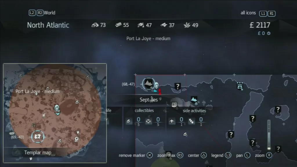 Assassins Creed Rogue Templar Map Septiles