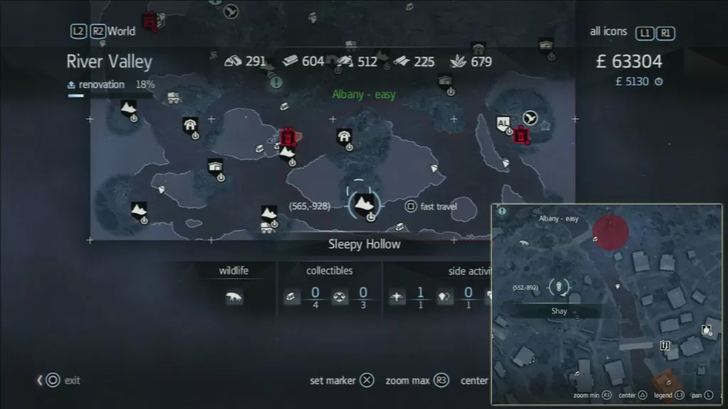 Assassin's Creed Rogue Templar Map St John's