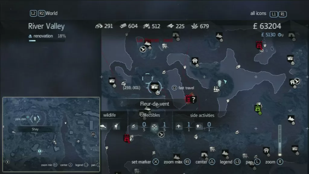 Assassin's Creed Rogue Templar map St Nicolas