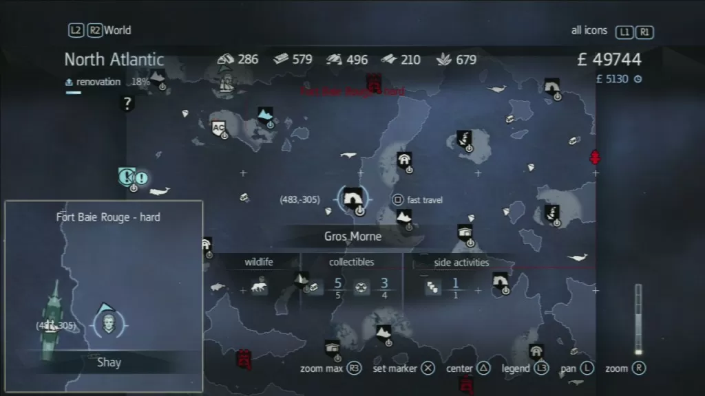 Assassin's Creed Rogue Templar Map Stuyvesants Farm