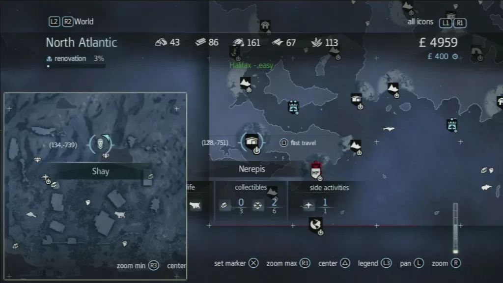 Assassin's Creed Rogue Templar Map The Sapphire