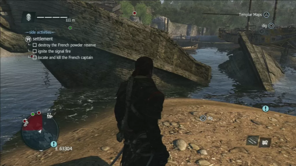 Assassin's Creed Rogue Templar Map Vieille Carriere